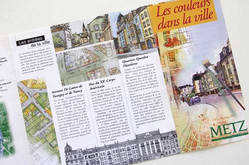 Histoire du développement urbain et polychromie de 3 quartiers à Metz